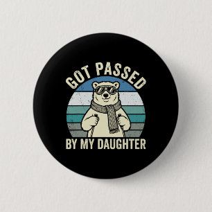 Polar Bear Skiet Humor Gekregen Van Mijn Dochter R Ronde Button 5,7 Cm