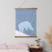Polar Bear Skiing the Slopes Hangend Wandkleed (Slaapkamer)