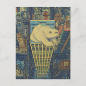 Polar Bear Skyscraper Surreal Briefkaart (Voorkant)