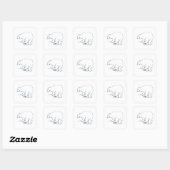 Polar Bear small square stickers sheet (Vel)