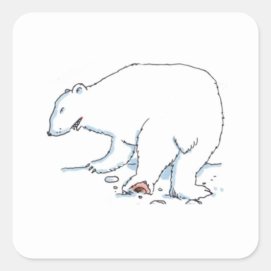 Polar Bear small square stickers sheet (Voorkant)