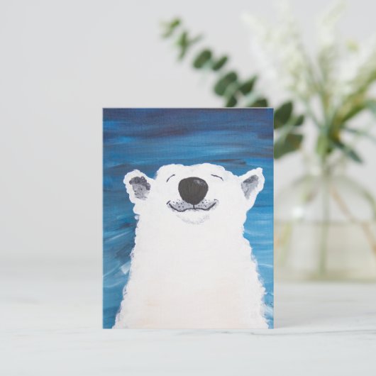 Polar Bear Smile Kerstkaart (Staand voorkant)
