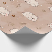 Polar Bear Spring Wrapping Paper Cadeaupapier (Hoek)