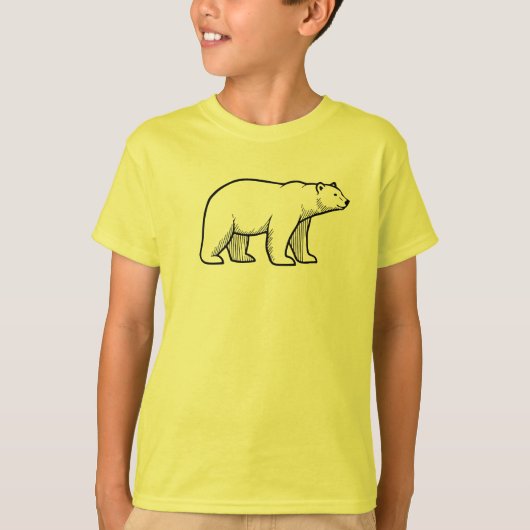 Polar Bear T-Shirt – Minimalist Animal design (Voorkant)