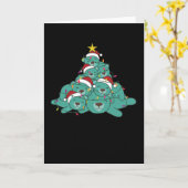 Polar Bear Turquoise Christmas Tree Animal Kaart (Gele Bloem)