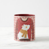 Polar Bear Ugly Sweater Art Mug Cup Mok (Midden)
