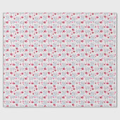 Polar Bear Valentine Gift Wrapping Paper - White Cadeaupapier (Vlak)