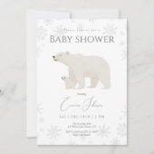 Polar Bear Winter Baby Shower Invitation | Gender Bedankkaart (Voorkant)