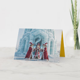 Polar Bear Witch Halloween Card Feestdagen Kaart