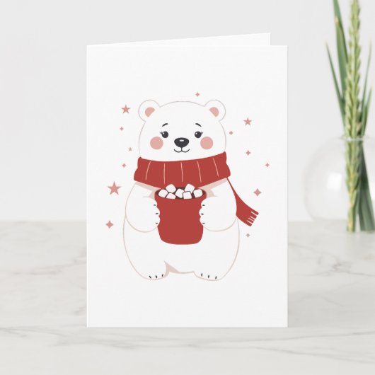 Polar Bear with Cocoa Kaart (Voorkant)