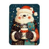 Polar Bear with Hot Chocolate Mug Magneet (Verticaal)
