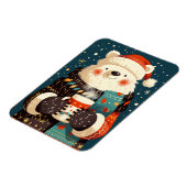 Polar Bear with Hot Chocolate Mug Magneet (Linkerzijde)