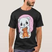 Polar Bear With Soother And Teddy Bear T-shirt (Voorkant)