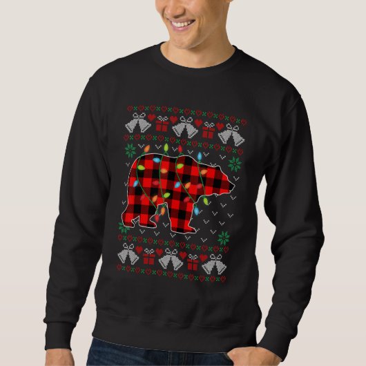 Polar Bear     Xmas Lights Ugly Christmas Sweater (Voorkant)