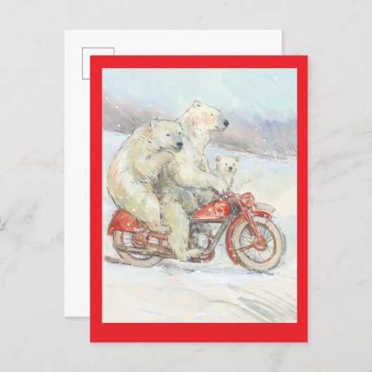 "Polar Bears" Briefkaart (Voorkant / Achterkant)
