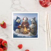 Polar Bears Drinking Around a Campfire  Servet (Insitu)