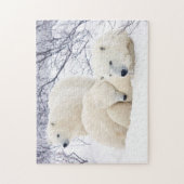 Polar Bears female and Two cubs 3 Legpuzzel (Verticaal)