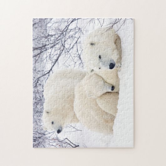 Polar Bears female and Two cubs 3 Legpuzzel (Verticaal)