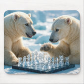 Polar Bears Playing Chess Muismat (Voorkant)