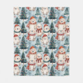Polar Bears Winter Fleece Blanket | Hats & Scarves (Voorkant)