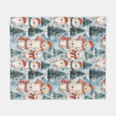 Polar Bears Winter Fleece Blanket | Hats & Scarves Deken (Voorkant (Horizontaal))
