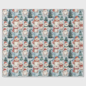 Polar Bears with Hats & Scarves Wrapping Paper Cadeaupapier (Vlak)