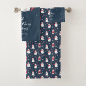 Polar Beary Merry kerstpatroon ID851 Bad Handdoek (Insitu)