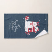Polar Beary Merry kerstpatroon ID851 Bad Handdoek (Handdoek)