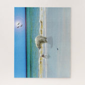 Polar Beer aan het strand, puzzel (Verticaal)