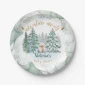 Polar Beer Adventure wacht op Baby shower Papieren Bordje (Voorkant)