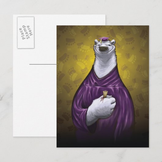 Polar Beer Afstuderen Post Kaart Paarse (Voorkant / Achterkant)