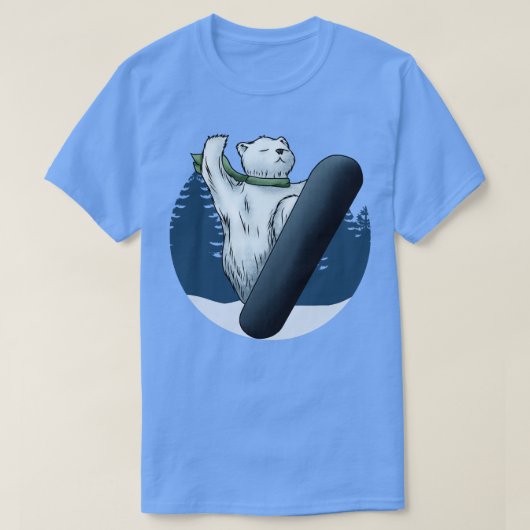 Polar beer als Snowboarder met Snowboard 2 T-shirt (Design voorkant)
