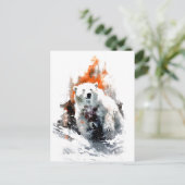 Polar Beer Amerikaans wild dier Feestdagenkaart (Staand voorkant)