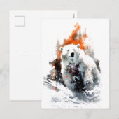 Polar Beer Amerikaans wild dier Feestdagenkaart (Voorkant / Achterkant)