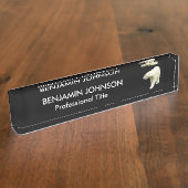 Polar Beer Animal op zwart Naambordje (Zijkant)