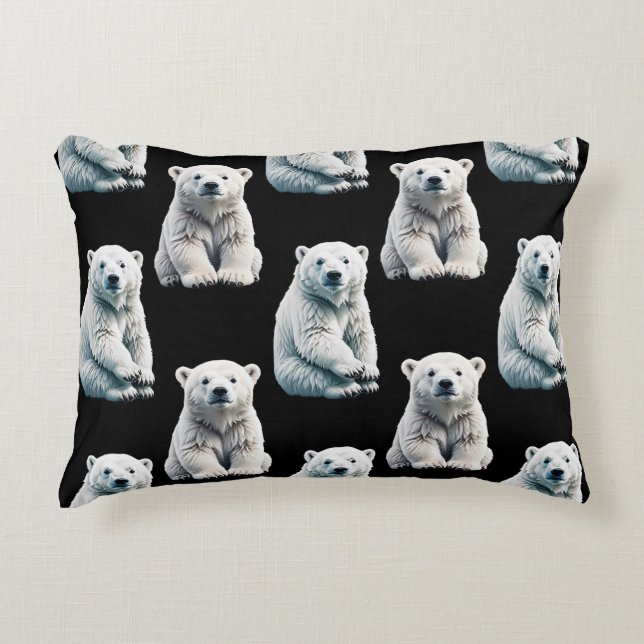 Polar Beer Animal Pattern Design Accent Kussen (Voorkant)