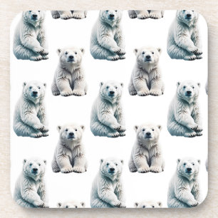 Polar Beer Animal Pattern Design Bier Onderzetter