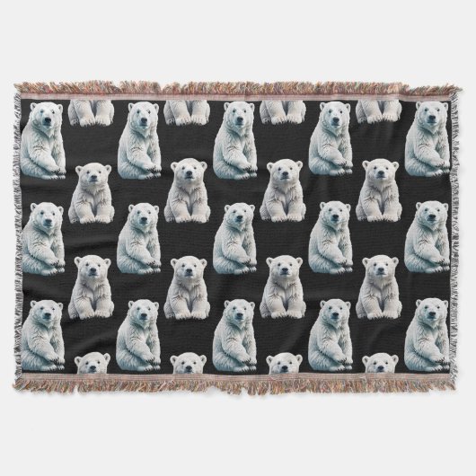 Polar Beer Animal Pattern Design Deken (Voorkant)