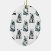 Polar Beer Animal Pattern Design Keramisch Ornament (Rechts)