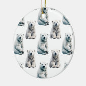 Polar Beer Animal Pattern Design Keramisch Ornament (Links)
