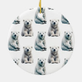 Polar Beer Animal Pattern Design Keramisch Ornament (Achterkant)