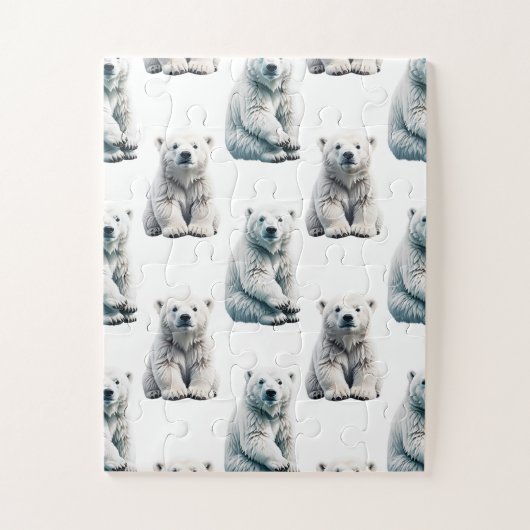 Polar Beer Animal Pattern Design Legpuzzel (Verticaal)