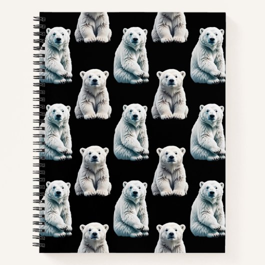 Polar Beer Animal Pattern Design Notitieboek (Voorkant)