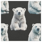 Polar Beer Animal Pattern Design Stof (Close Up)