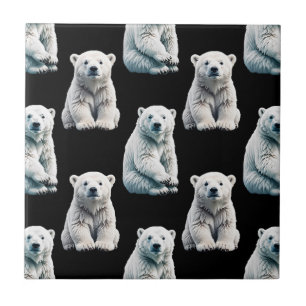 Polar Beer Animal Pattern Design Tegeltje