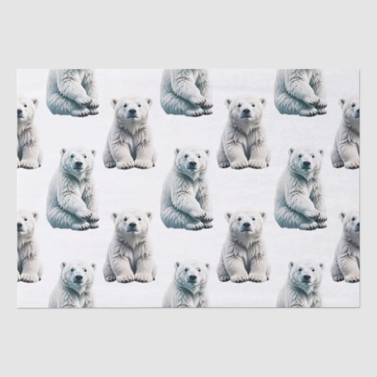 Polar Beer Animal Pattern Design Tissuepapier (Voorkant)
