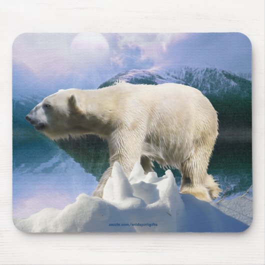 Polar Beer & Arctic Tundra Wildlife Supporter Gift Muismat (Voorkant)