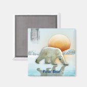 Polar Beer Arctic Wildlife Art Magnet (Voorkant / Achterkant)