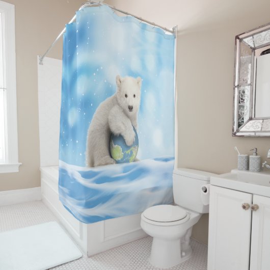 Polar Beer Arctic World Shower Curtain Douchegordijn (In situ)