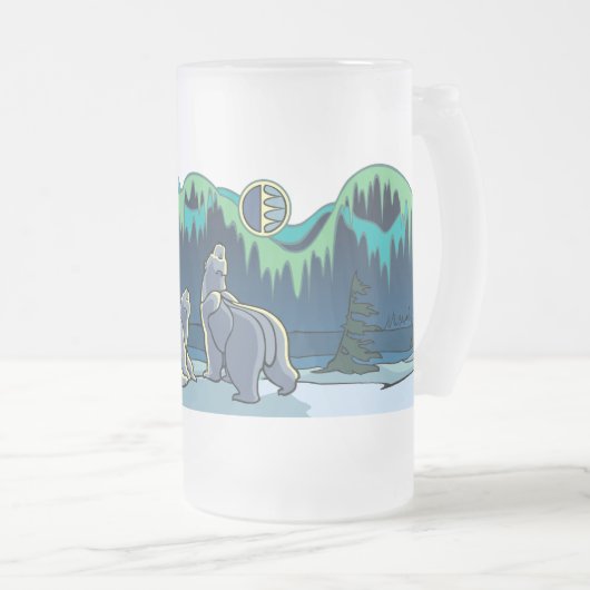 Polar Beer Art Beer Mok First Nations Beer Glass (Voorkant rechts)